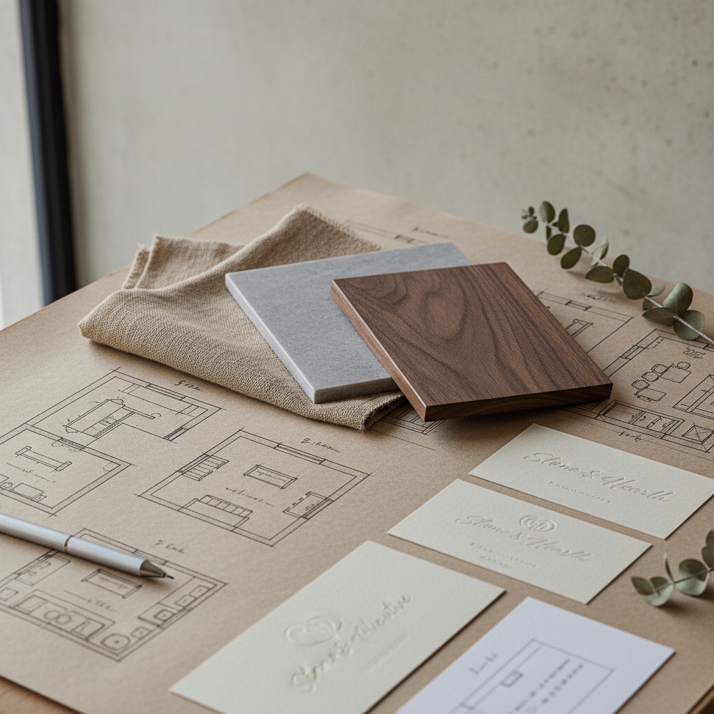 Legacy Home Transformation finish swatches and mood board macro detail shot