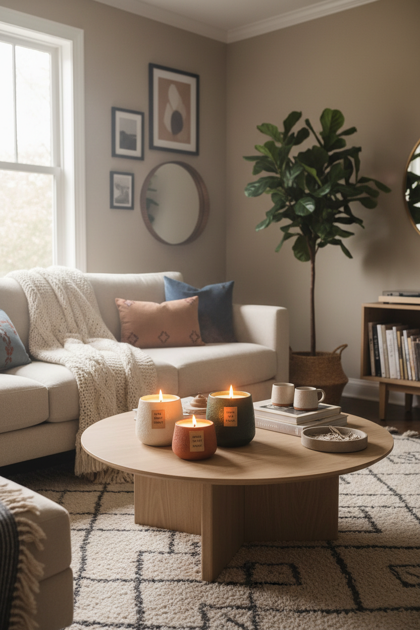 Heritage Home Fragrance Collection lifestyle shot in styled living room