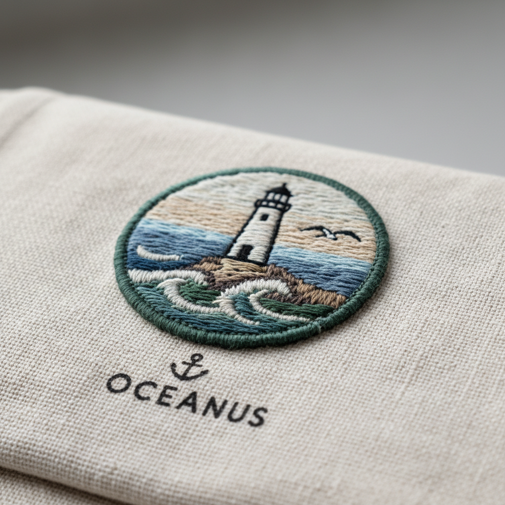 Coastal Lifestyle Apparel Bundle embroidered patch macro detail shot