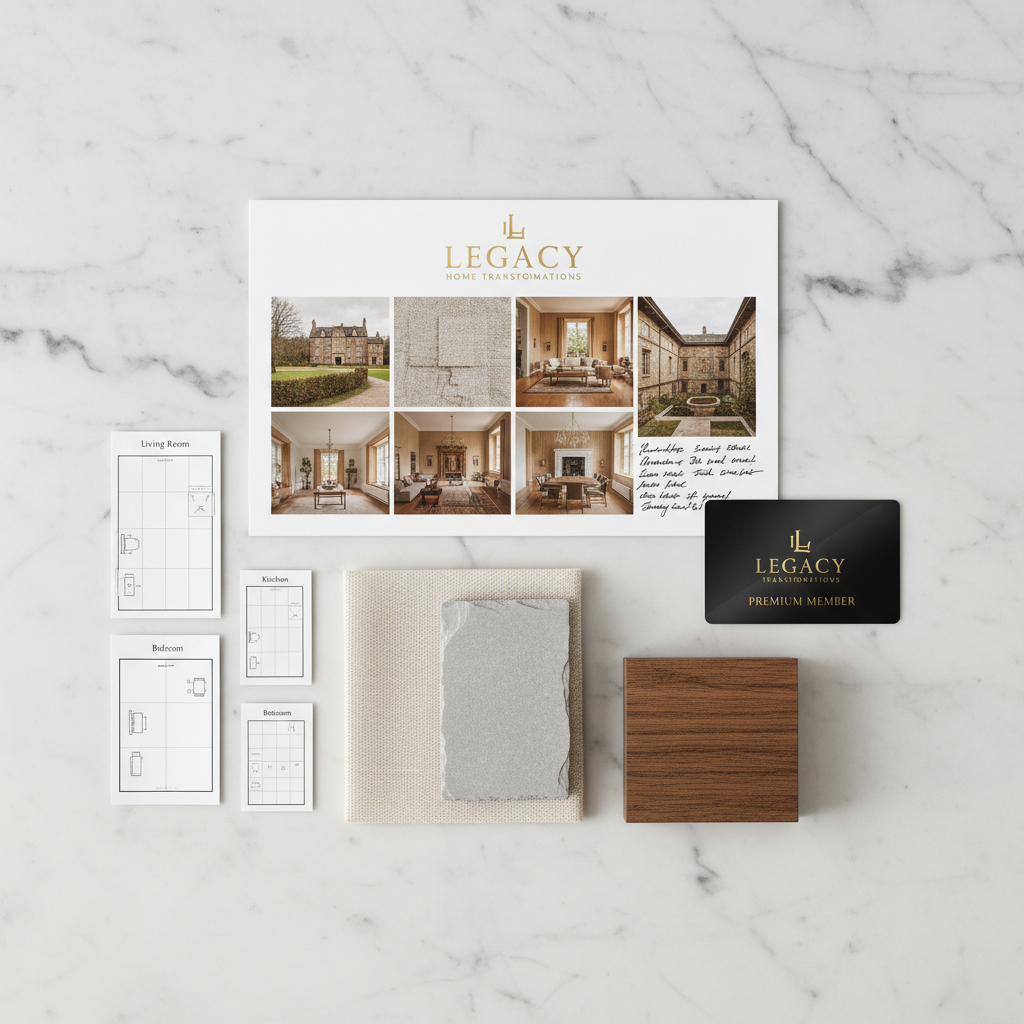 Legacy Home Transformation Design Consult and Material Archive studio shot