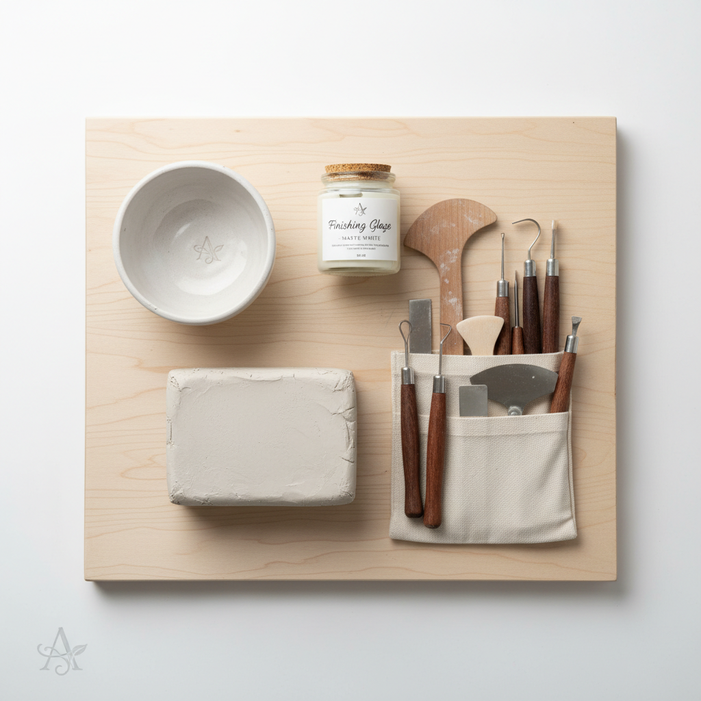 Artisan Craft Workshop starter kit flat lay studio shot