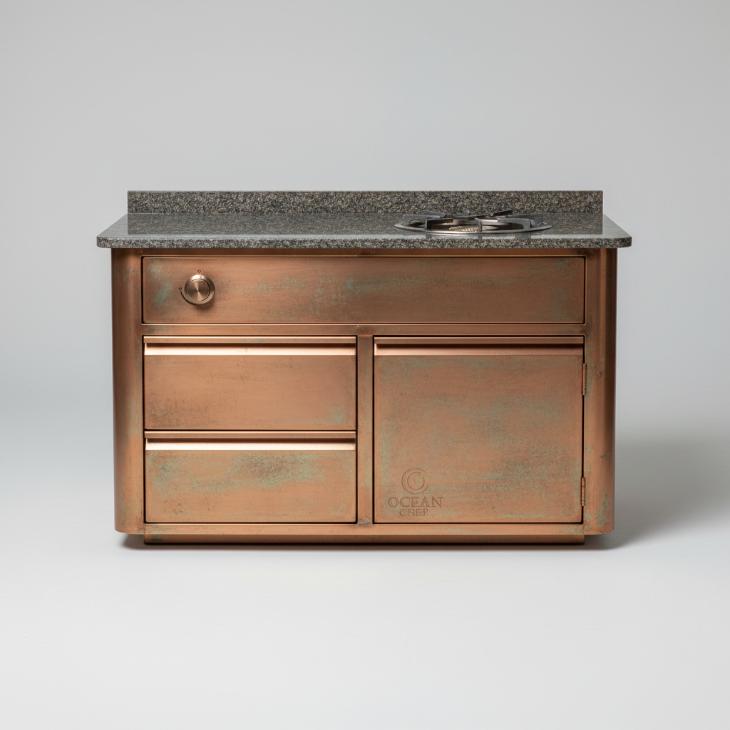 Artisan Outdoor Kitchen Module Coastal Cooking Station studio shot